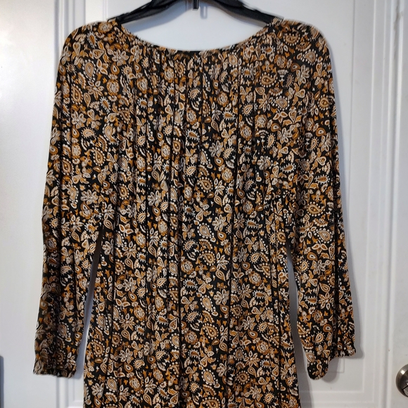 Michael Kors Black and Gold Floral Top - Picture 3 of 6